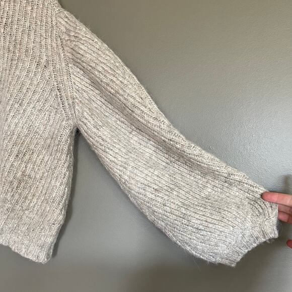 JONATHAN SIMKHAI Addie Lofty Alpaca Sweater Oatmeal Size Medium Chunky Slouchy - Picture 9 of 16